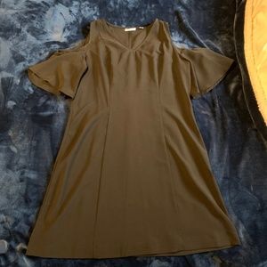 Classic Black Cold-shoulder dress